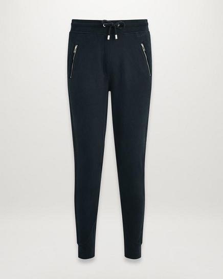 Pantalon Jogging Belstaff Femme Alexa Bleu Marine Coton Soldes YP7093816